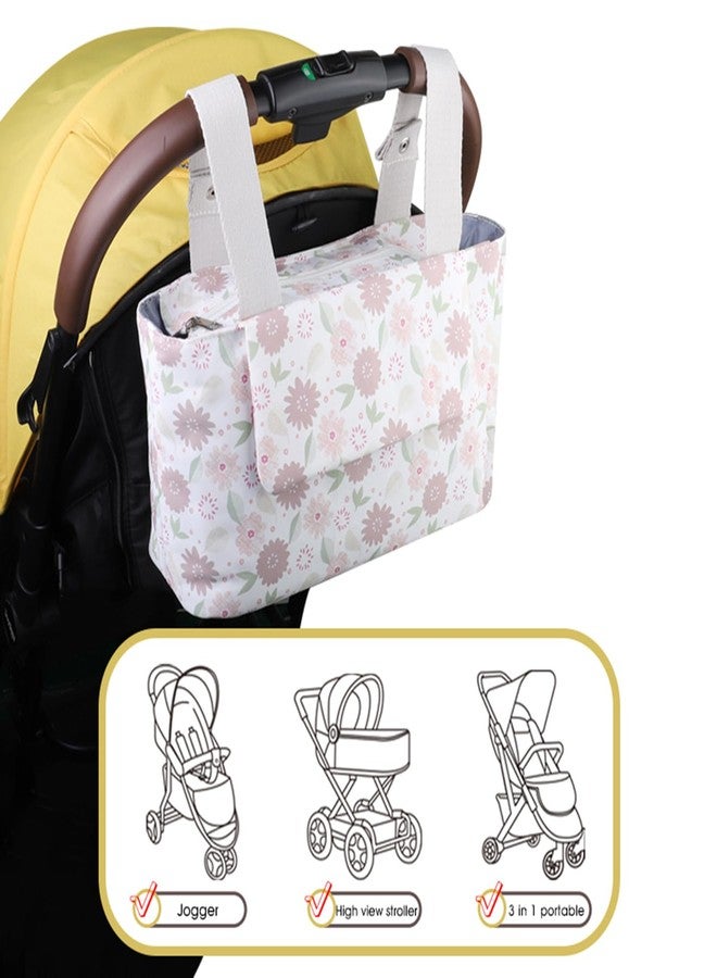 WedFeir Universal Stroller Organizer with Insulated Cup Holder and Phone Bag, Stroller Bag Caddy Organizer Accessories for Stroller like Uppababy, Baby Jogger, Britax, BOB, Umbrella and Pet Stroller. - Image 5